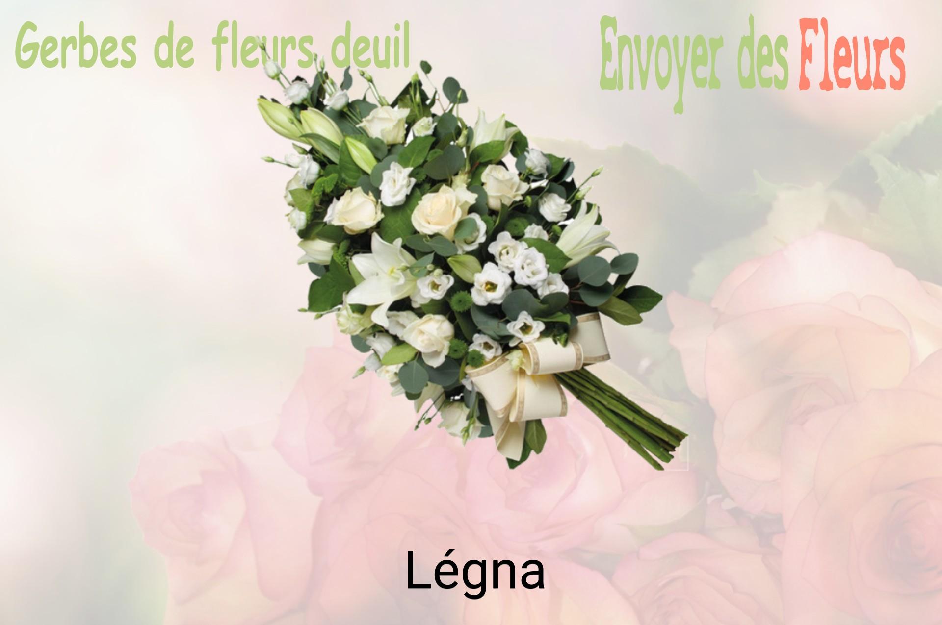 Gerbe de fleurs de deuil livrée à Légna